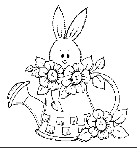 coloriage lapin anniversaire