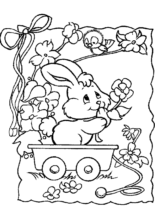 coloriage lapin rigolo