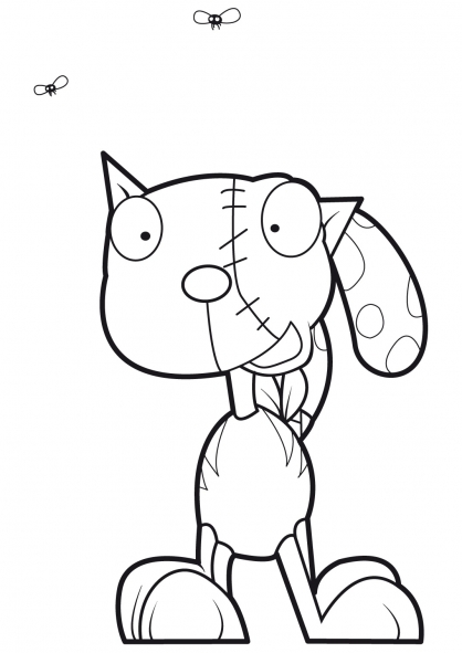 coloriage  dessiner le chat de frankenstein