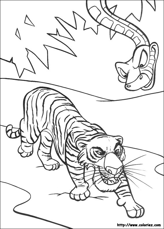 coloriage à dessiner à imprimer le livre de la jungle