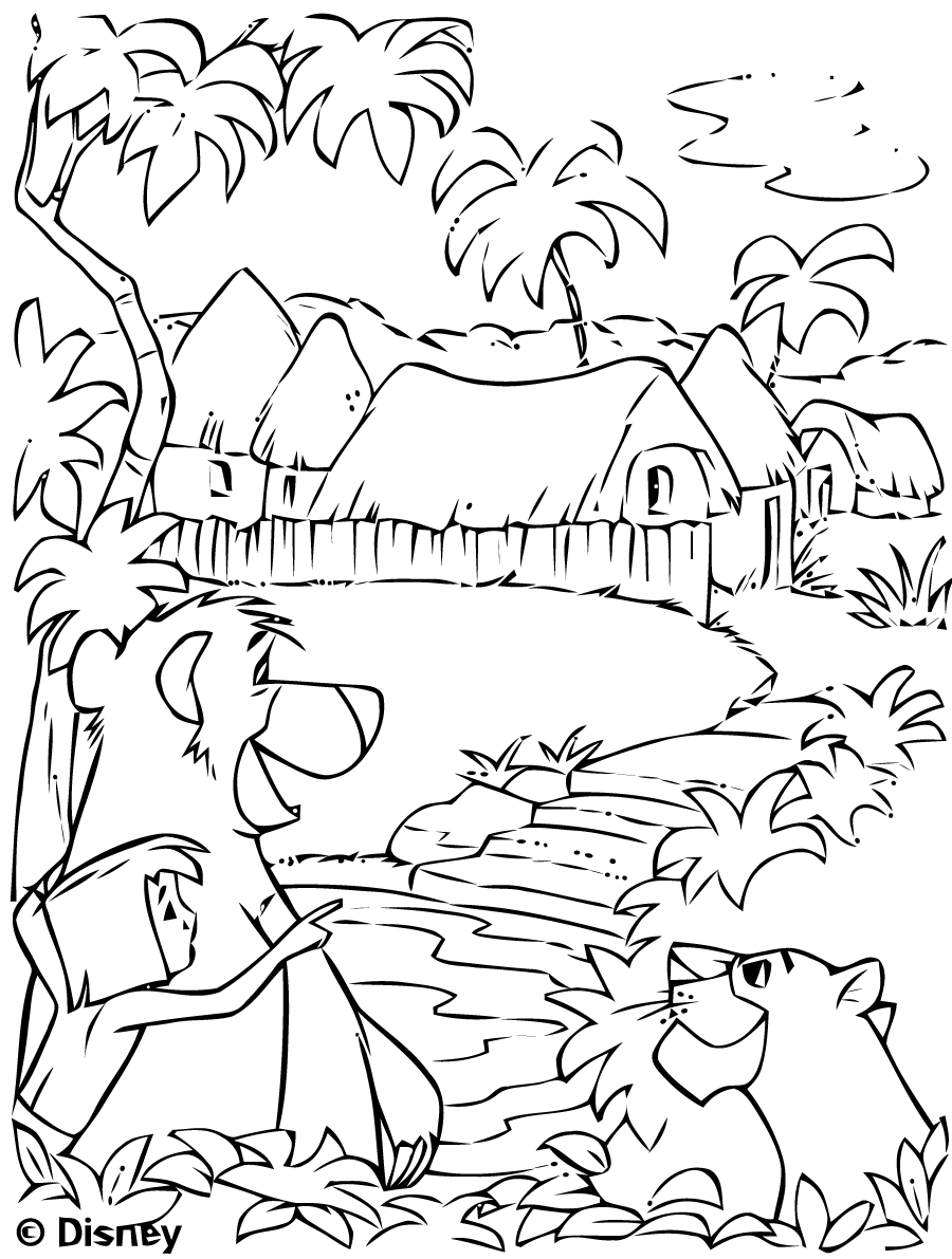 imprimer coloriage a dessiner le livre de la jungle