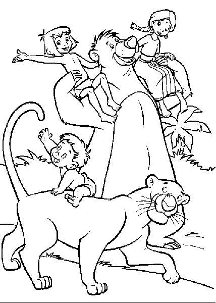 coloriage à dessiner gratuit à imprimer le livre de la jungle