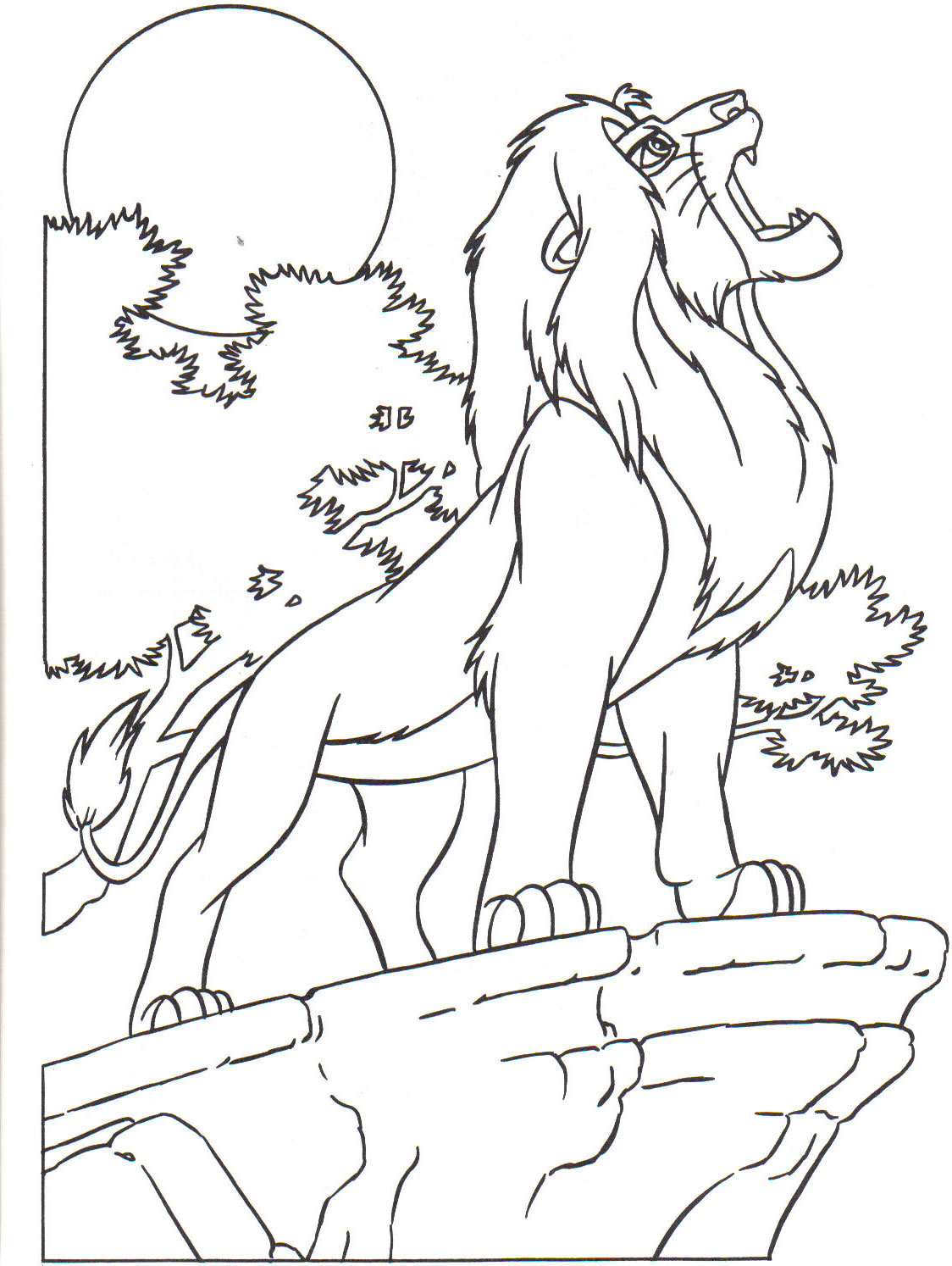 coloriage le roi lion a imprimer gratuit