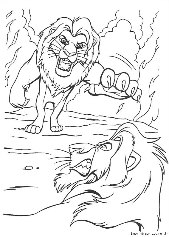 19 dessins de coloriage Le Roi Lion Scar à imprimer