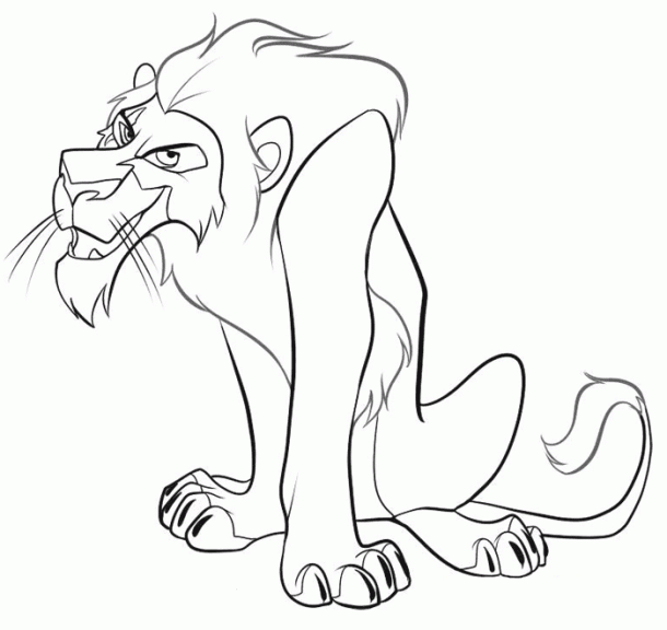 coloriage le roi lion scar