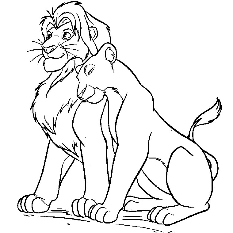 coloriage le roi lion simba