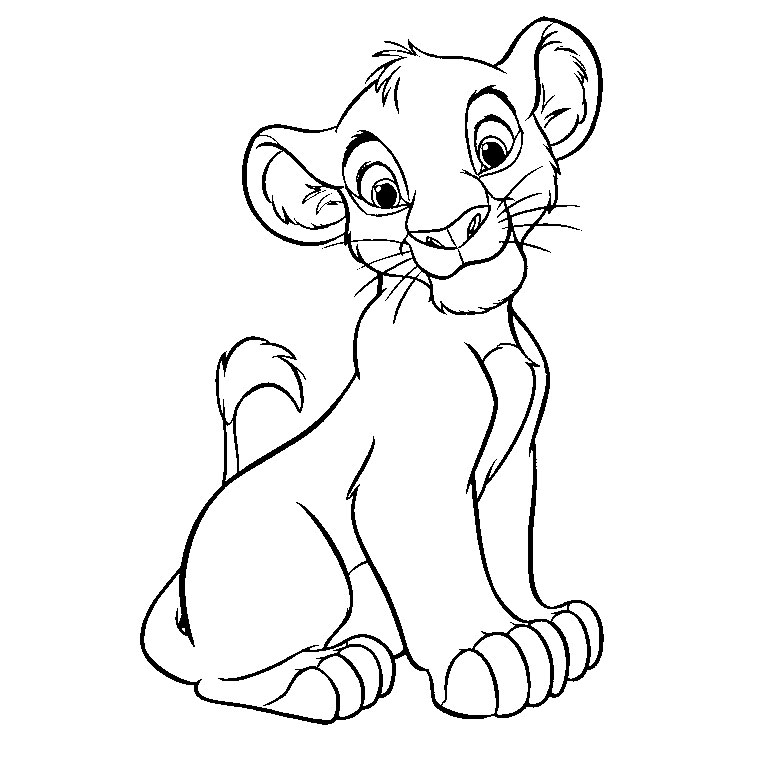 coloriage le roi lion simba