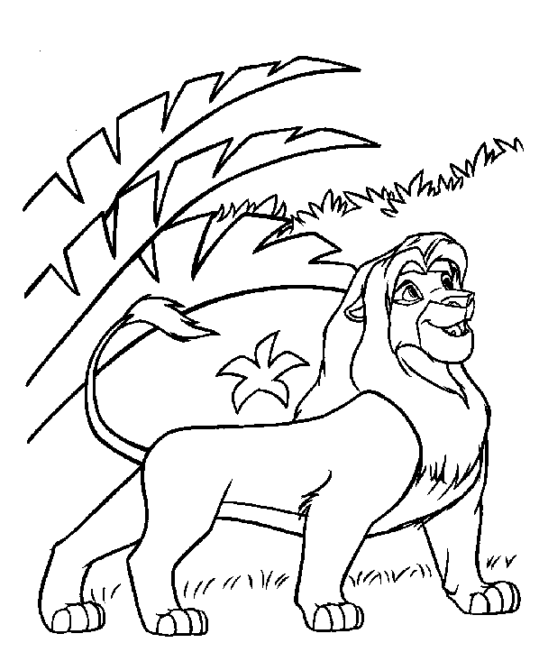 dessin à colorier le roi lion 3