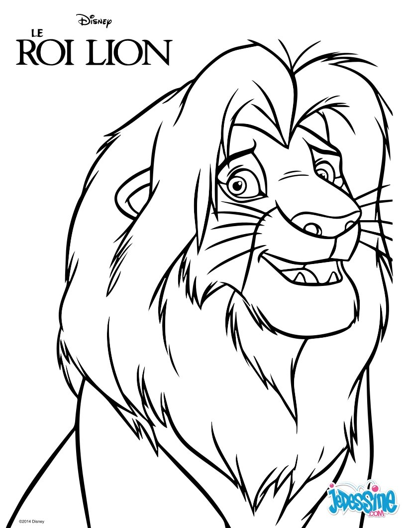 Coloriage De Grand Lion