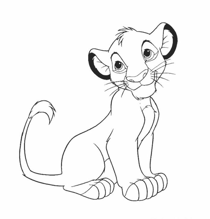 coloriage à dessiner le roi lion imprimer