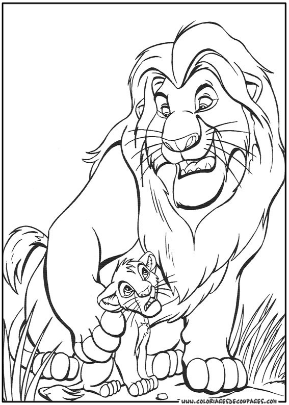 vrac coloriage à dessiner le roi lion