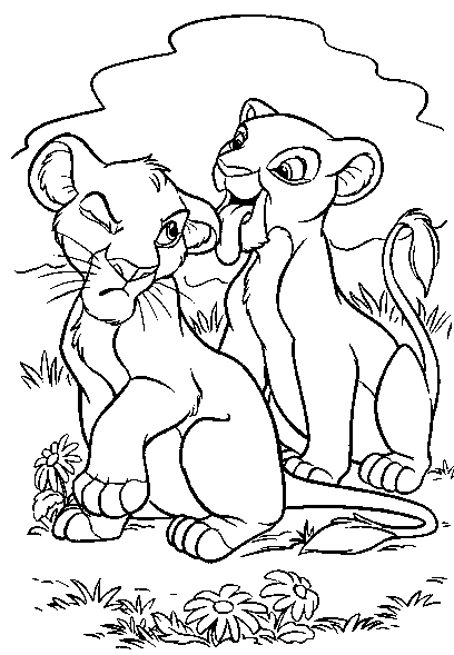 dessin à colorier à imprimer le roi lion