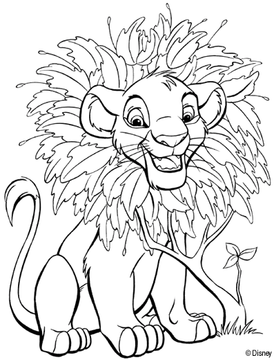 imprimer coloriage à dessiner le roi lion
