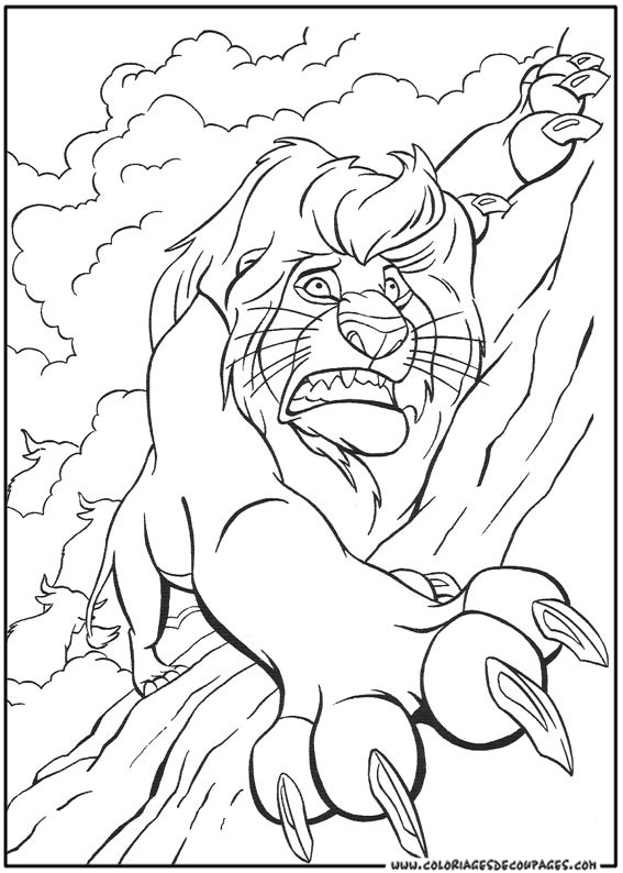 dessin a imprimer le roi lion gratuit