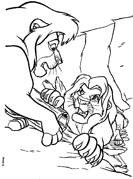 coloriage à dessiner à imprimer le roi lion