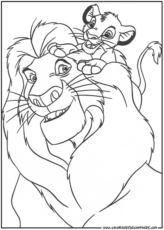coloriage le roi lion gratuit Ã imprimer