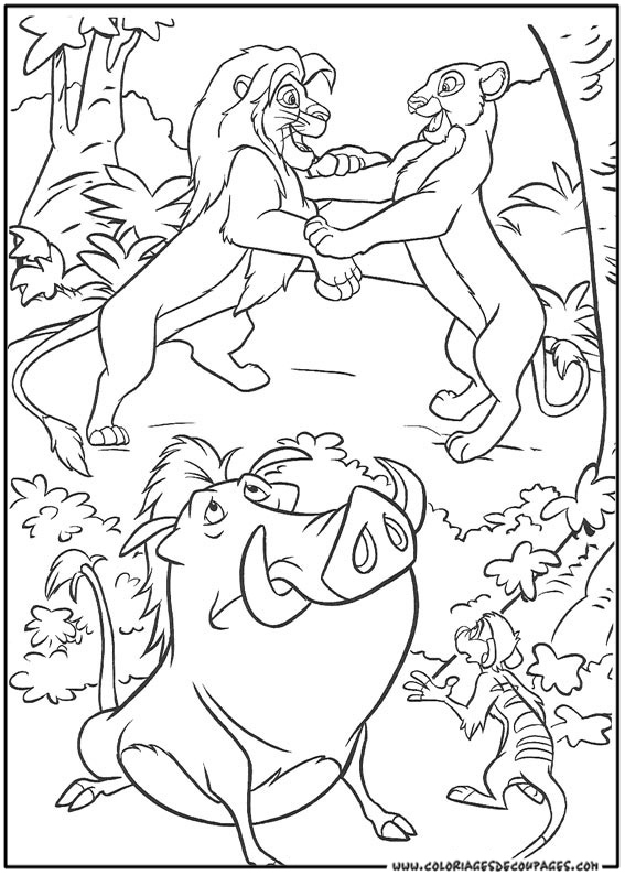 Coloriage A Imprimer Le Roi Lion Gratuit