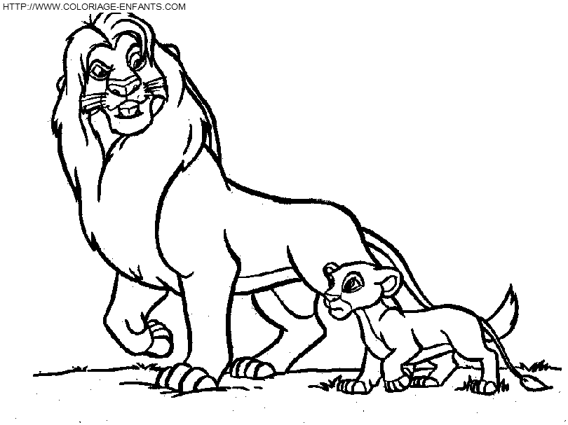 coloriage de lion a imprimer - Coloriage DISNEY Le Roi Lion SIMBA Jedessine 