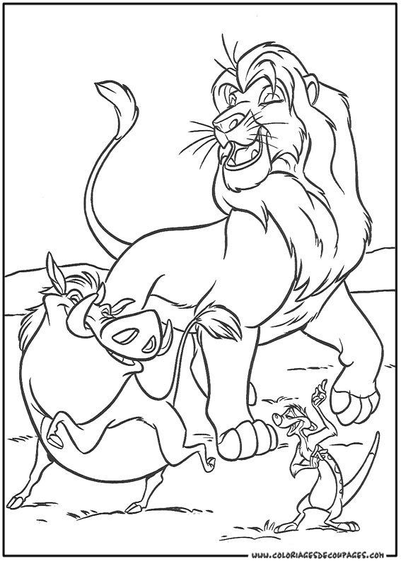 coloriage  dessiner disney le roi lion 2