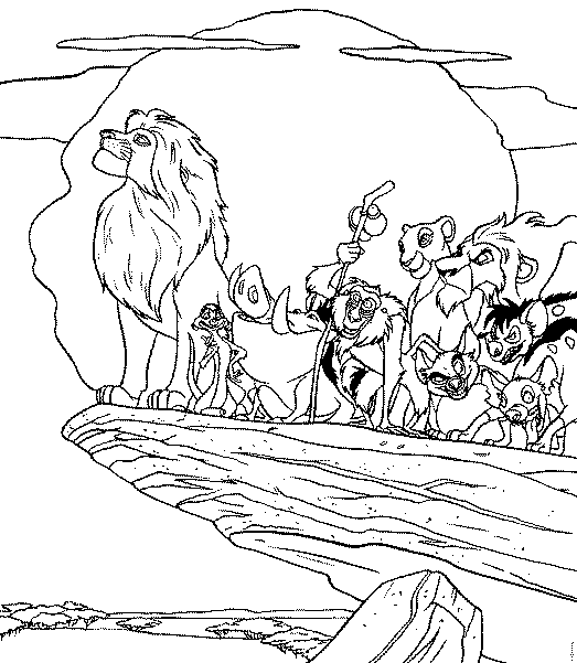 coloriage à dessiner le roi lion à imprimer gratuit