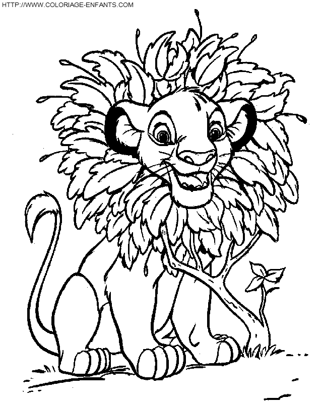 imprimer dessin le roi lion