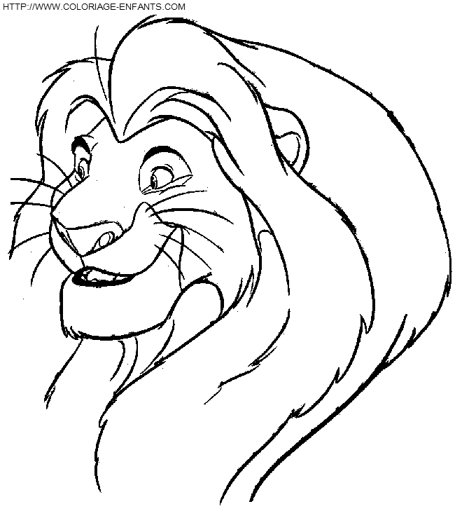 coloriage à dessiner le roi lion pdf
