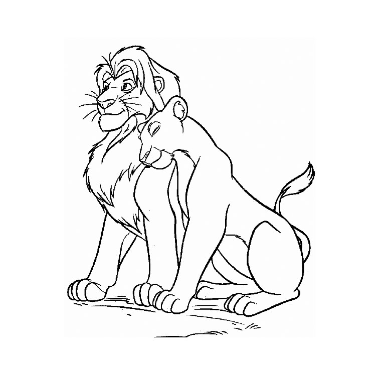 coloriage  dessiner le roi lion en ligne