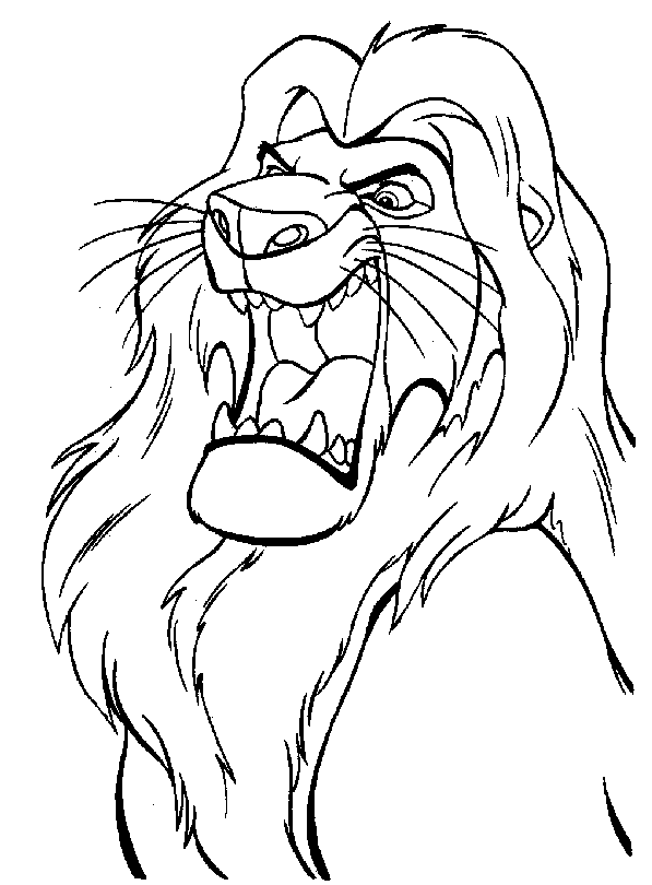 dessin  colorier le roi lion simba