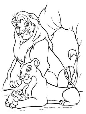 Coloriage Le Roi Lion 2 A Imprimer