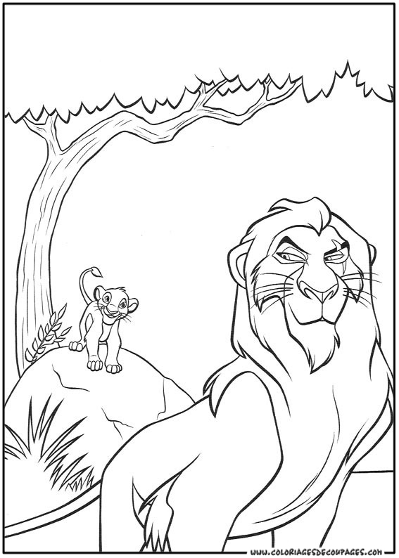 coloriage le roi lion 4