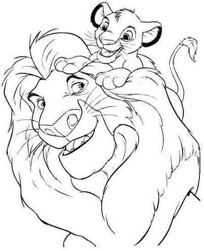 dessin le roi lion  imprimer