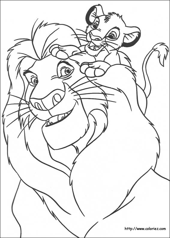 126 Dessins De Coloriage Le Roi Lion à Imprimer