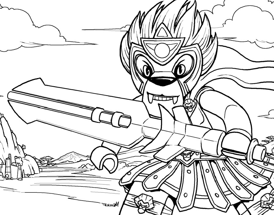 dessin  colorier lego chima cragger