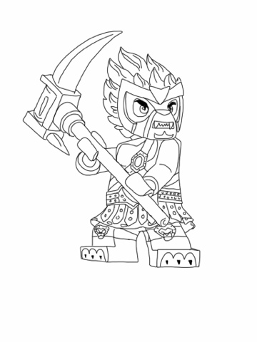 coloriage à dessiner lego chima worriz