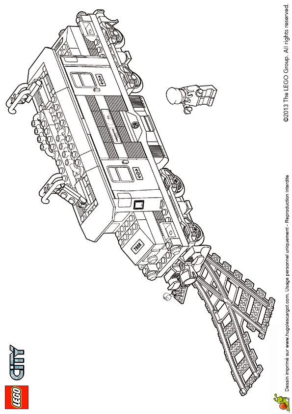 coloriage lego city avion