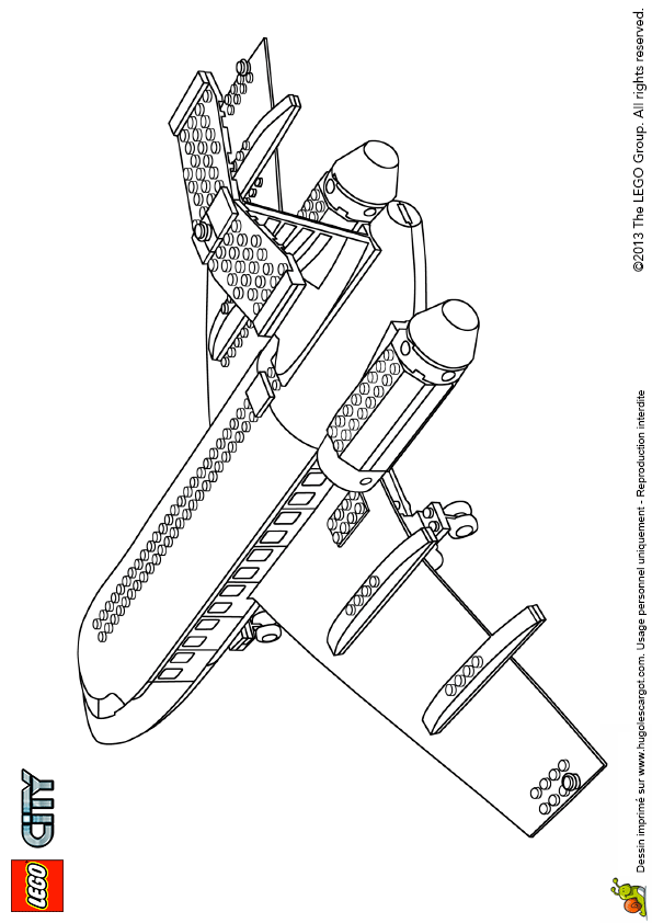 coloriage lego city avion