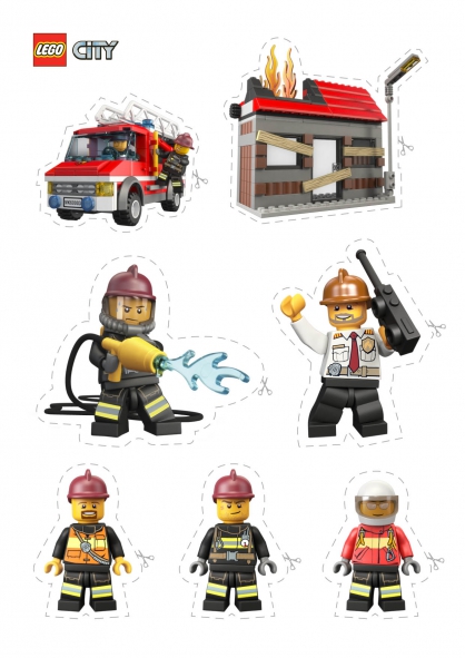 coloriage lego city pompier