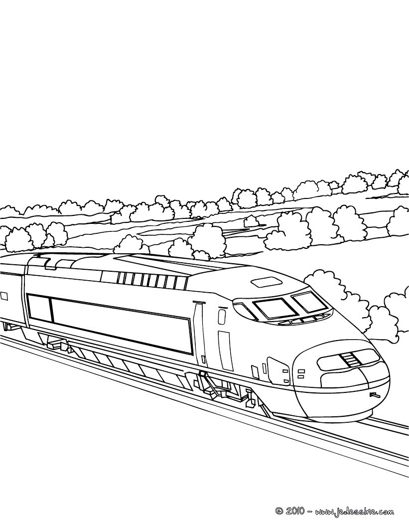 coloriage lego city train