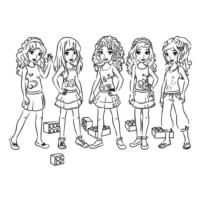 coloriage  dessiner de lego friends gratuit