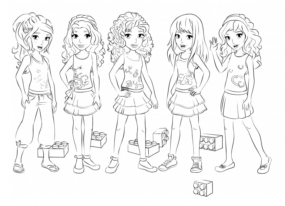 coloriage à dessiner lego friends à imprimer