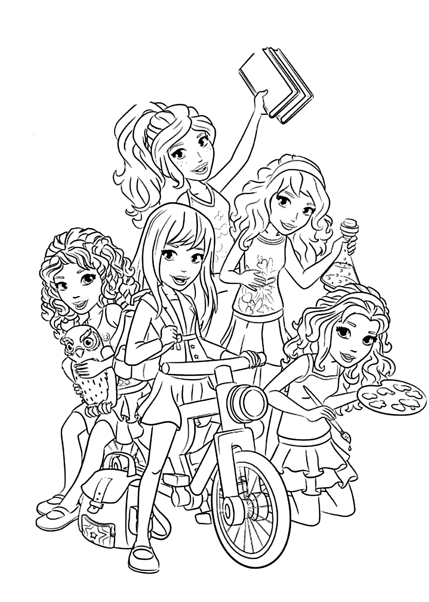 coloriage lego friends livi