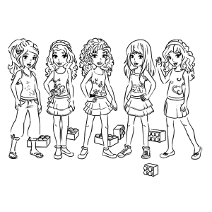 coloriage à dessiner de lego friends