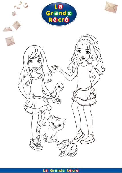 coloriage  dessiner de lego friends sur ordinateur