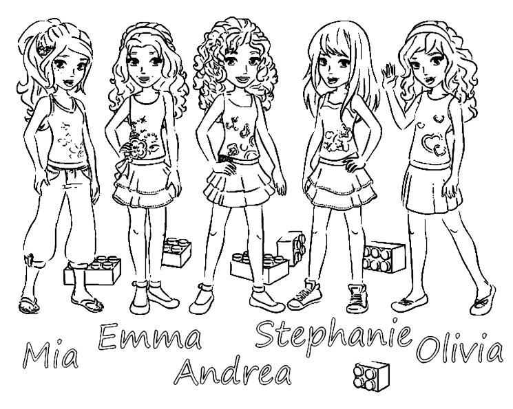 jeux coloriage  dessiner lego friends