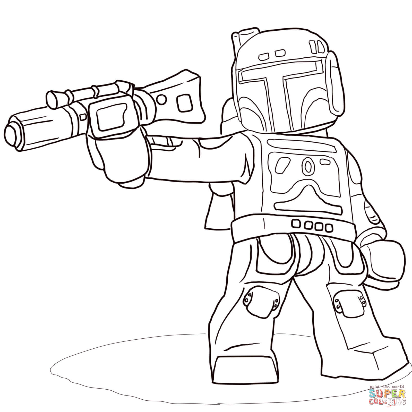 coloriage à dessiner lego city star wars