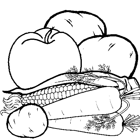 dessin légumes du jardin