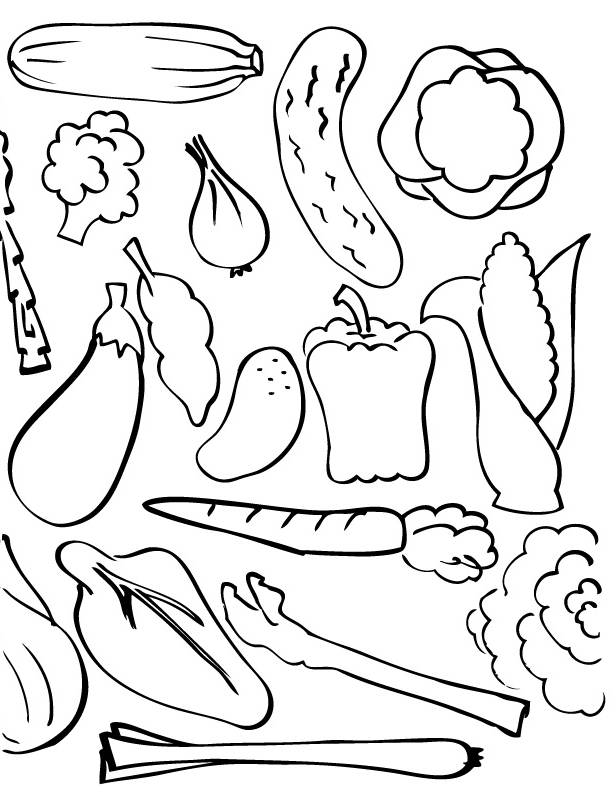 dessin legume et fruit
