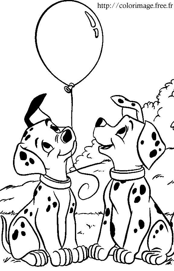 coloriage à dessiner 101 dalmatiens imprimer gratuit