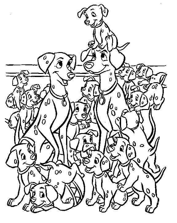 coloriage en ligne les 101 dalmatiens