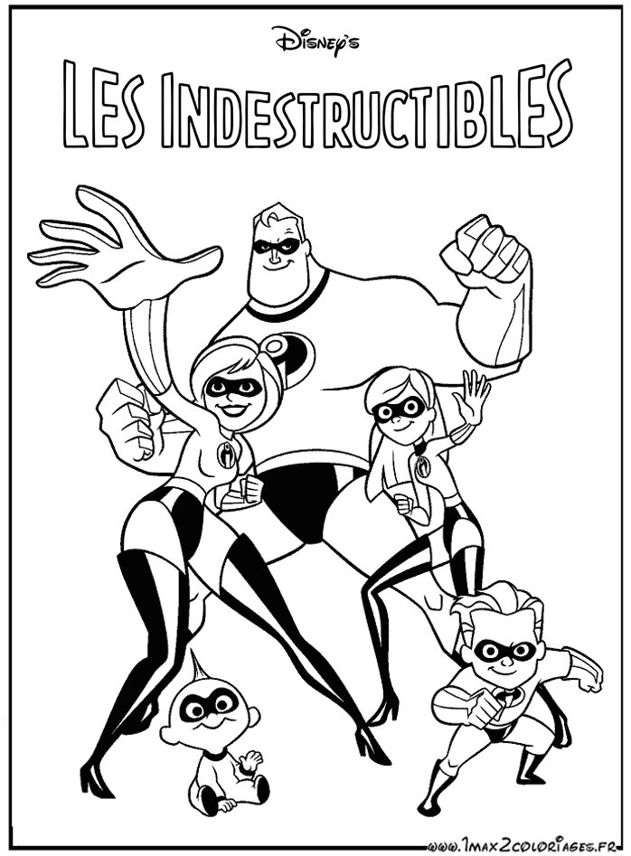 20 dessins de coloriage Les Indestructibles 2 à imprimer